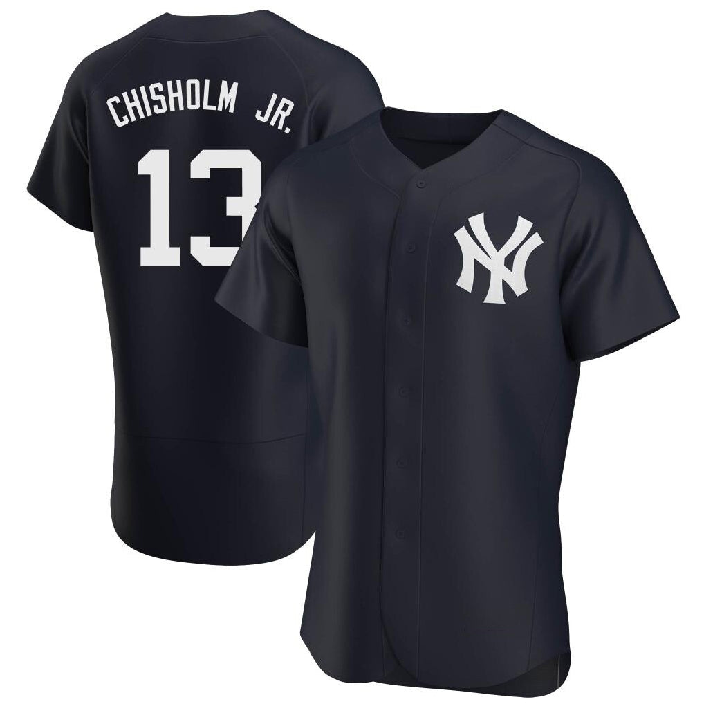 Johmsee NY.Yankees #13 Jazz Chisholm Jr Player Navy Limited Elite Home Stitched Jerseys