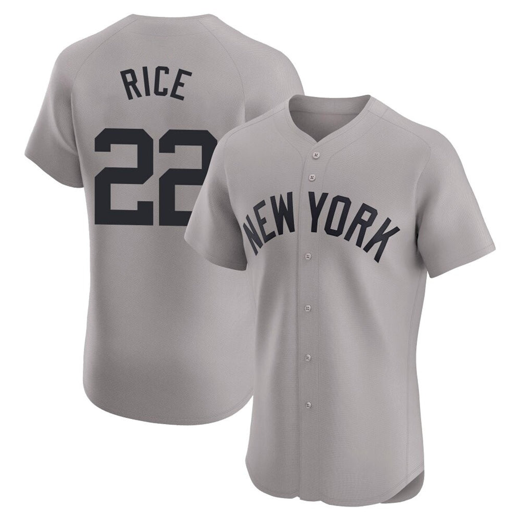 Johmsee NY.Yankees #22 Ben Rice Player Gray Limited Elite Home Stitched Jerseys