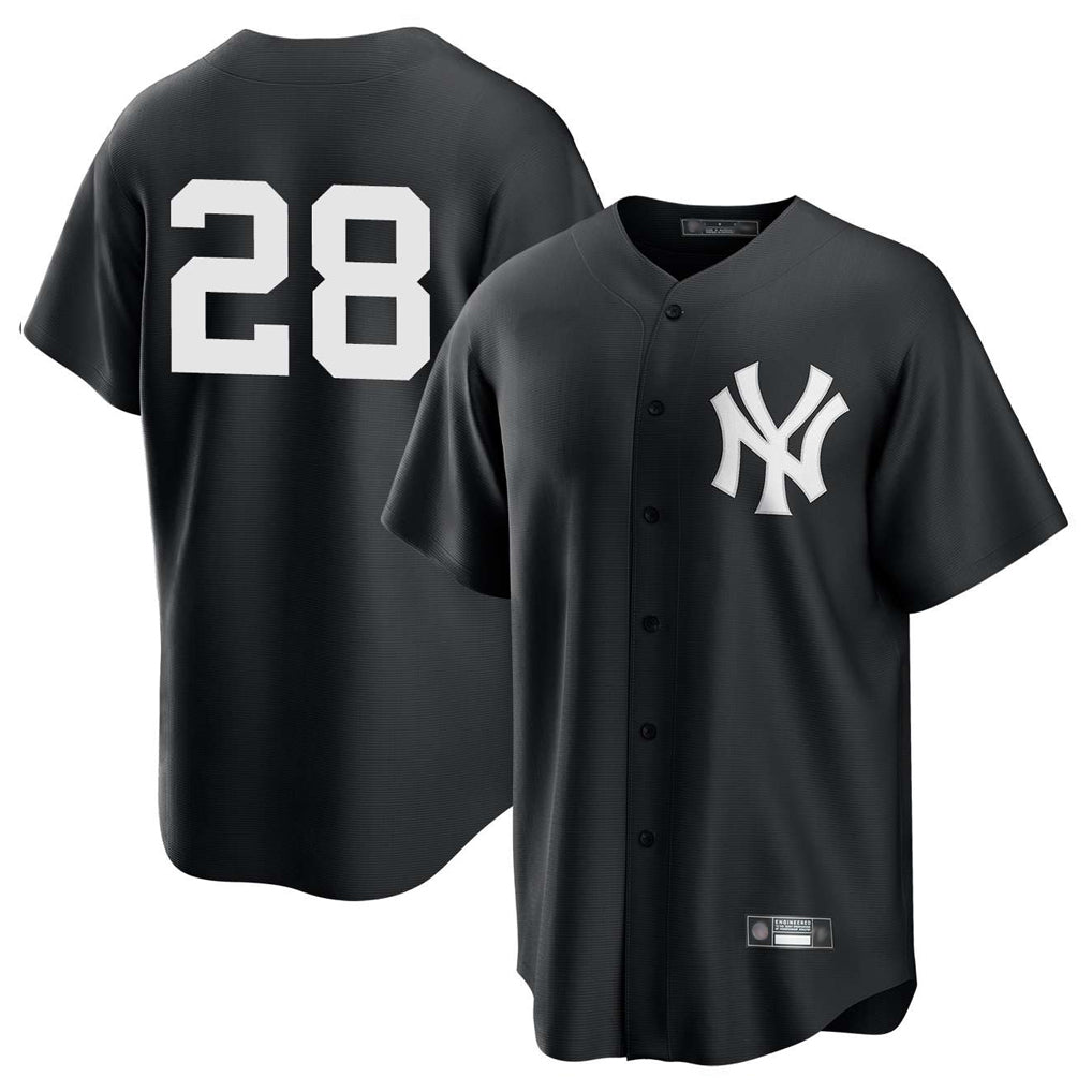 Johmsee NY.Yankees #28 Austin Wells Player Black Game Stitched Jerseys