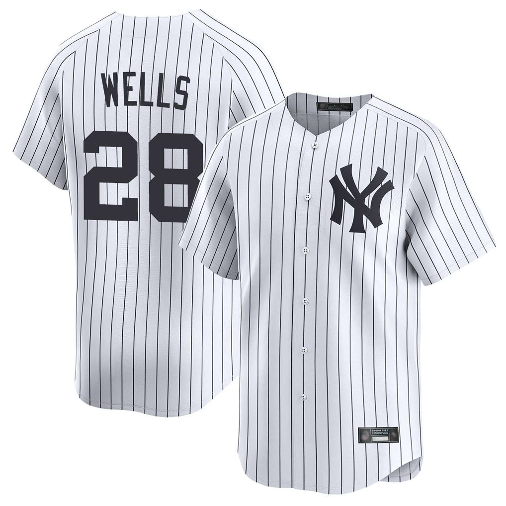 Johmsee NY.Yankees #28 Austin Wells Player White Limited Home Stitched Jerseys