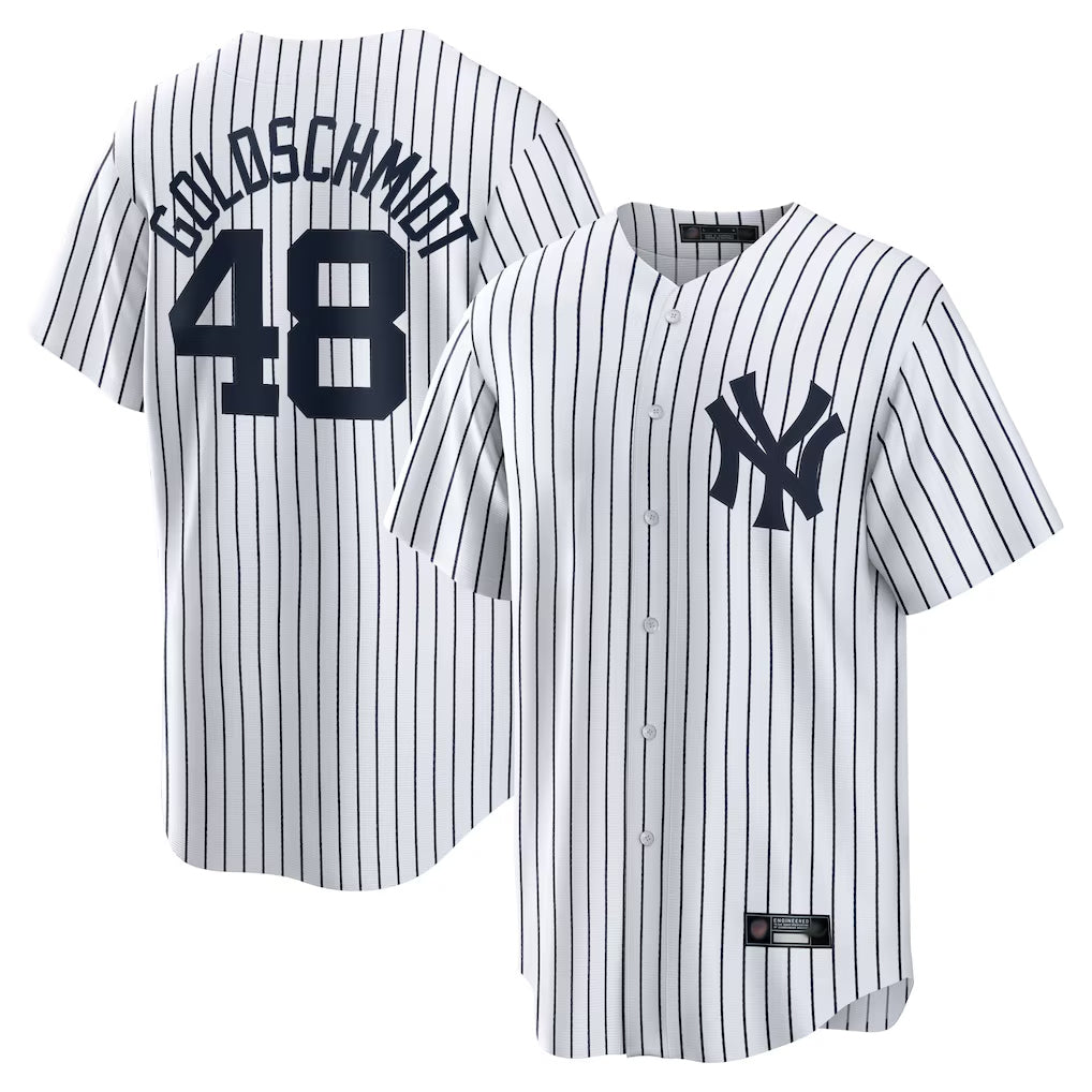 Johmsee NY.Yankees #48 Paul Goldschmidt Player White Game Home Stitched Jerseys