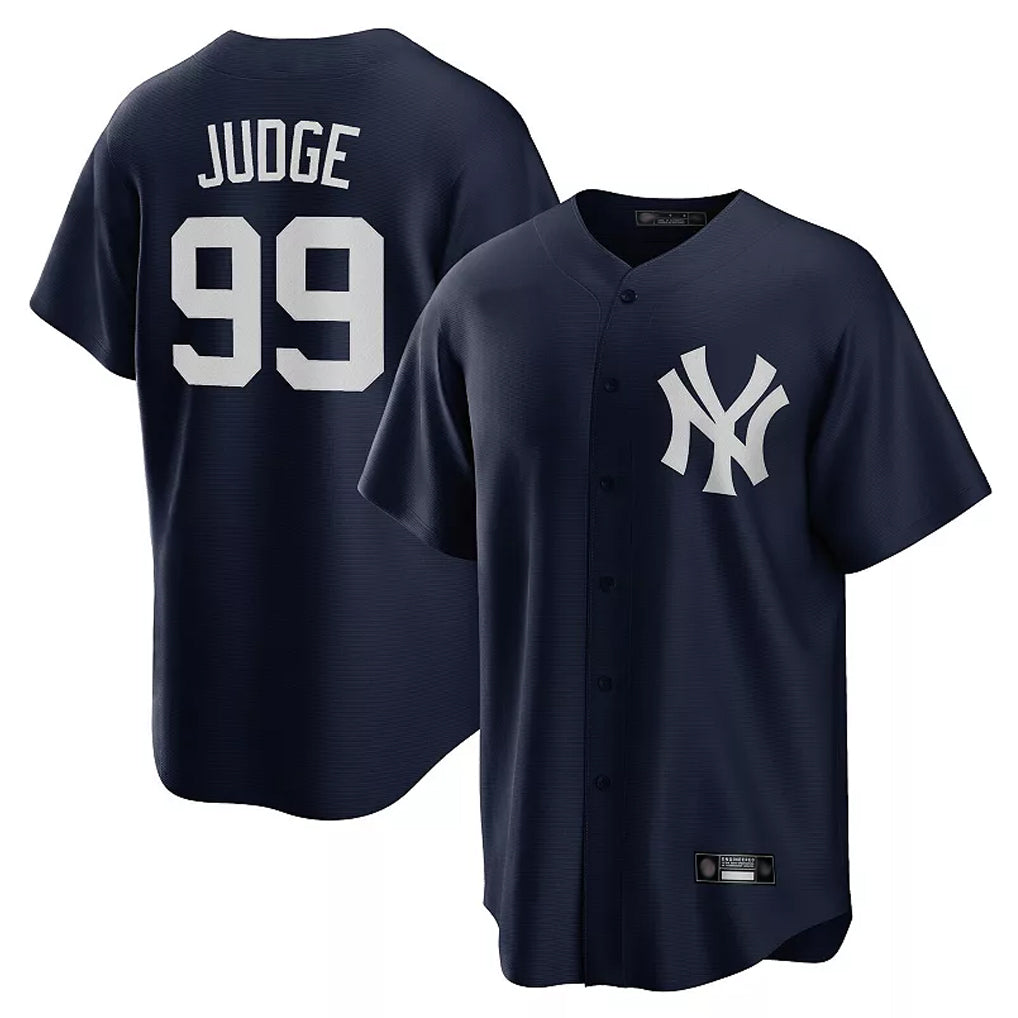 Johmsee NY.Yankees #99 Aaron Judge Player Navy Game Stitched Jerseys
