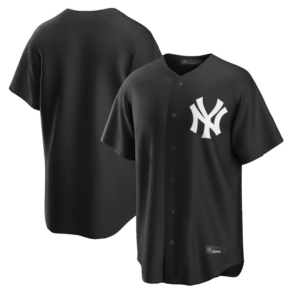 Johmsee NY.Yankees Blank Player Black Game Stitched Jerseys