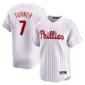 Johmsee P.Phillies #7 Trea Turner Player White Home Limited Stitched Jerseys