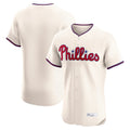 Johmsee P.Phillies Blank Player Cream Home Limited Elite Stitched Jerseys