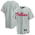 Johmsee P.Phillies Blank Player Gray Home Game Stitched Jerseys