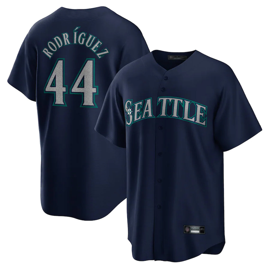 Johmsee S.Mariners #44 Julio Rodriguez Player Navy Home Game Stitched Jerseys