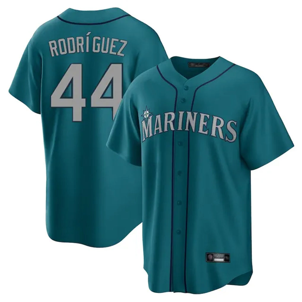 Johmsee S.Mariners #44 Julio Rodriguez Player Teal Home Game Stitched Jerseys
