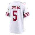 Johmsee SF.49ers #5 Mike Evans White Game Stitched Jerseys