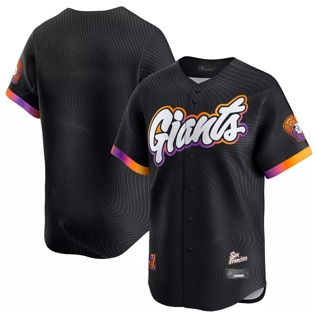 Johmsee SF.Giants Blank Player Black City Connect Limited Vapor Stitched Jerseys