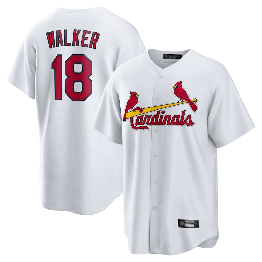 Johmsee St. Louis Cardinals #18 Jordan Walker Player White Home Game Stitched Jerseys